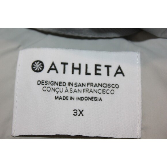ATHLETA Downtown Metallic Puffer Vest Women's Nylon Plus Size 3X Down Mockneck - Picture 8 of 10